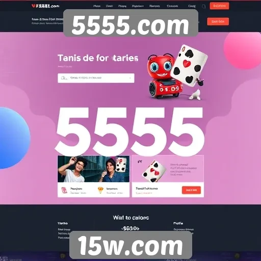 Análise da interface de usuário do site 5555.com